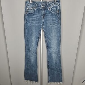 Miss Me Blue Flare Wide Leg Jeans